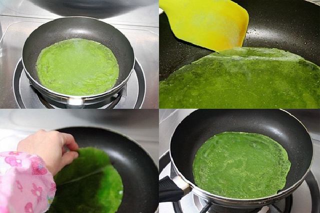 Cách Làm Món Bánh crepe trà xanh ngàn lớp của Bếp Hien Dang