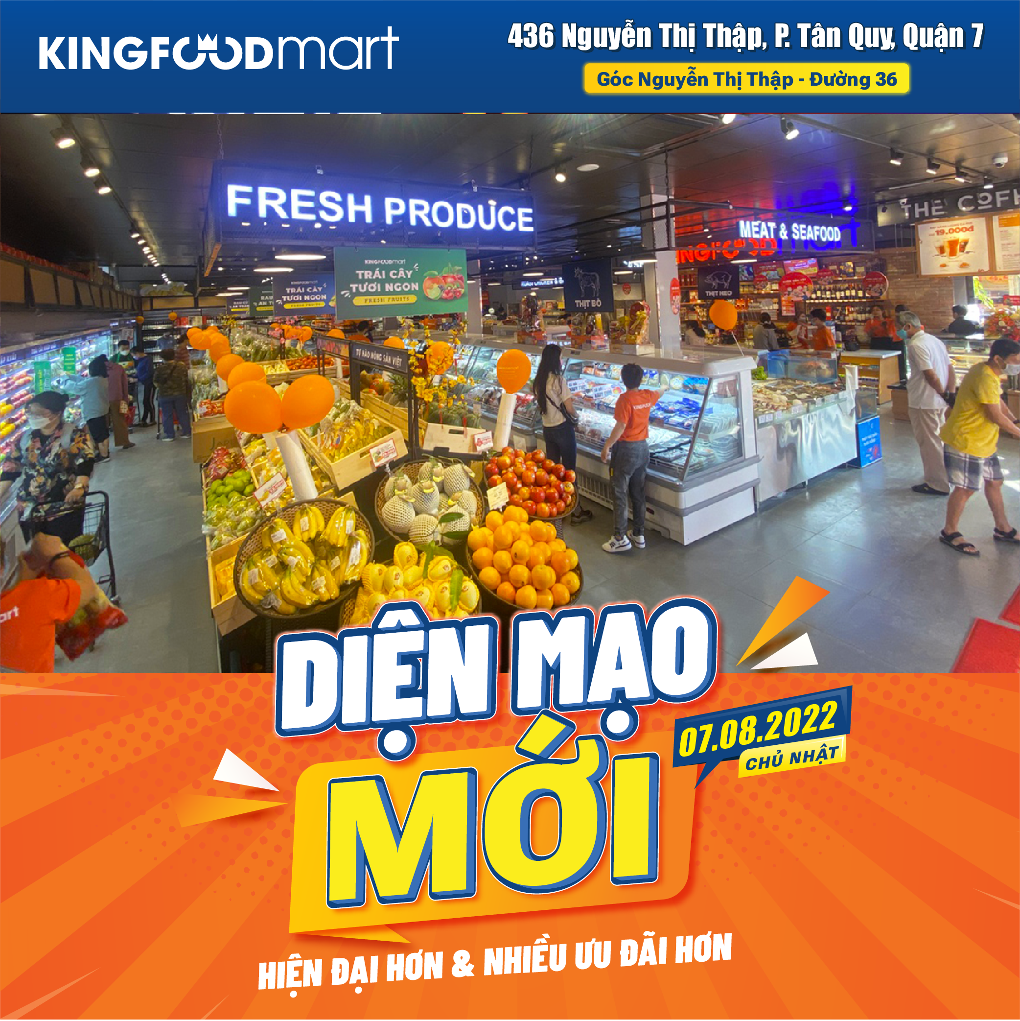 Mừng Kingfoodmart Nguyễn Thị Thập Diện Mạo Mới, Nhiều Ưu Đãi HOT!!!