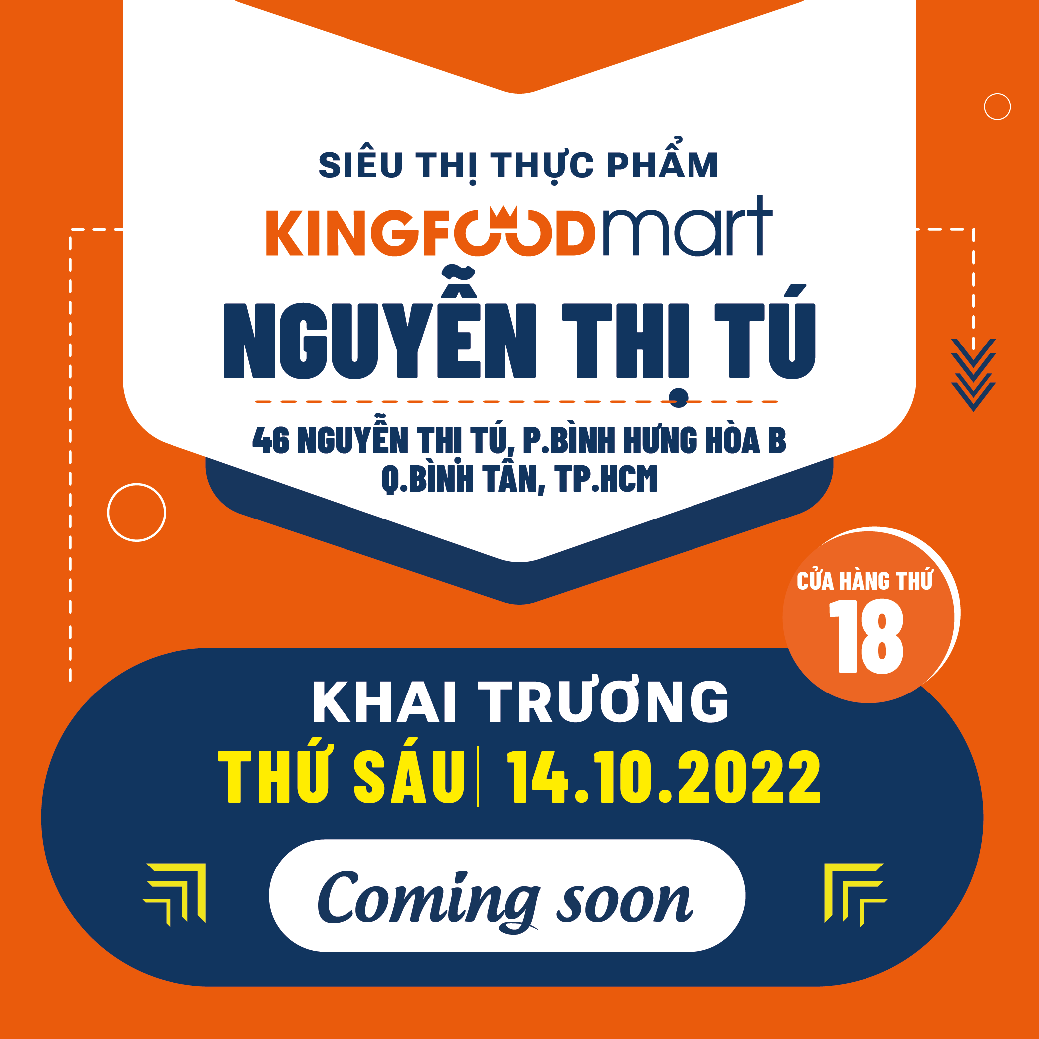 Hello Bình Tân! Đón Chào Kingfoodmart Nguyễn Thị Tú!
